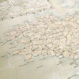 map of France 1900 of Dion Bouton Art Nouveau