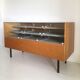 Store counter in oak and glass mid century showcase, 50 years