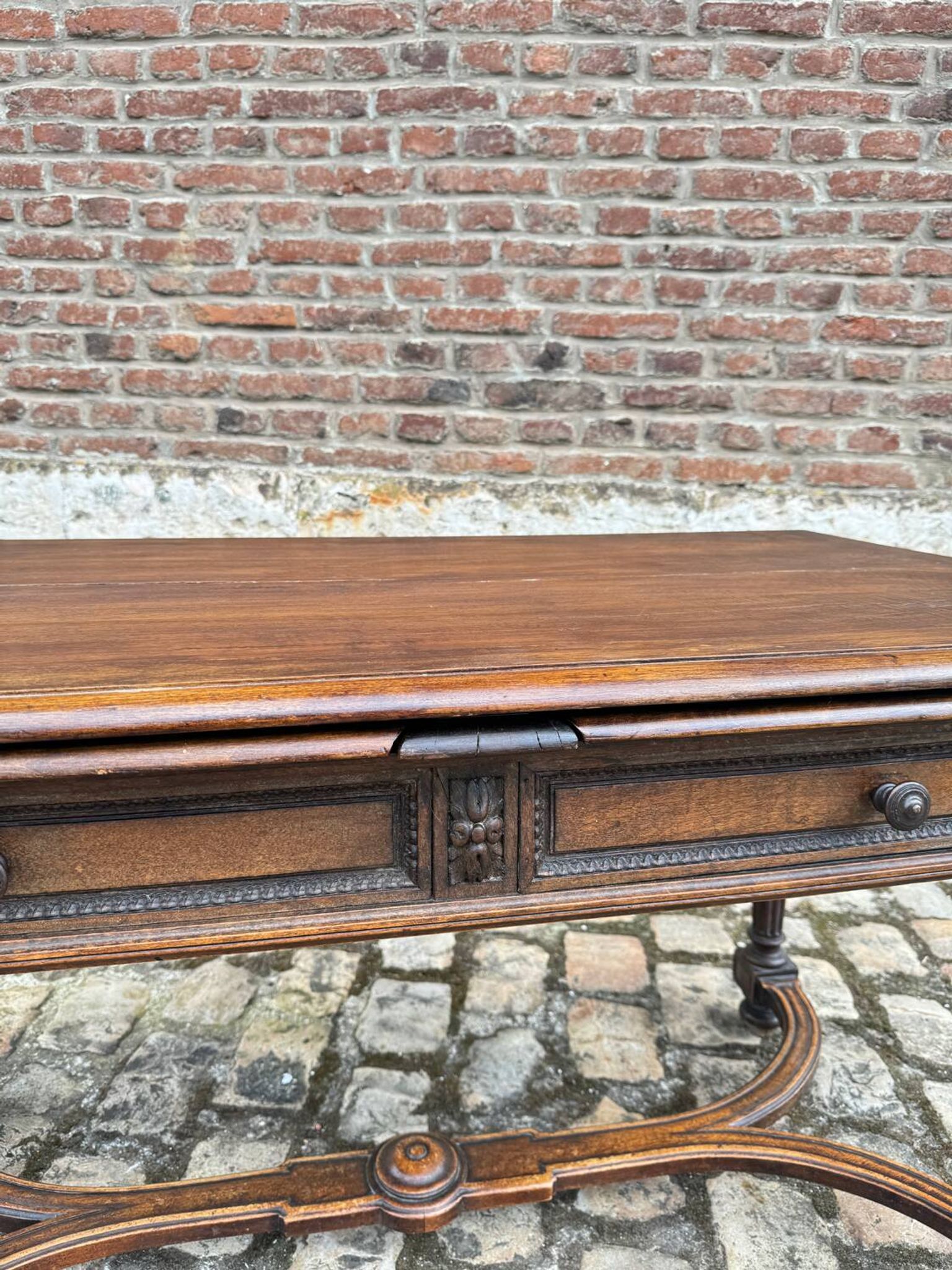 Italian Dining Table In Natural Wood Louis XVI Style XIX Eme Century