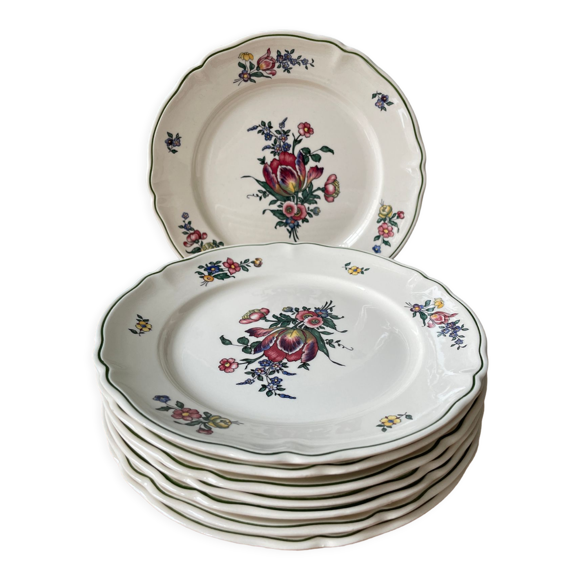 Set of 8 dessert plates Villeroy and Boch vieux Strasbourg