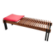 Teak bench designed by Inge and Luciano Rubino for APEC