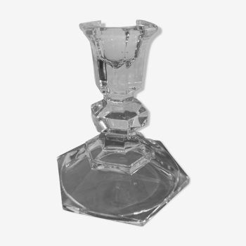 Crystal candle holder from val-saint-lambert