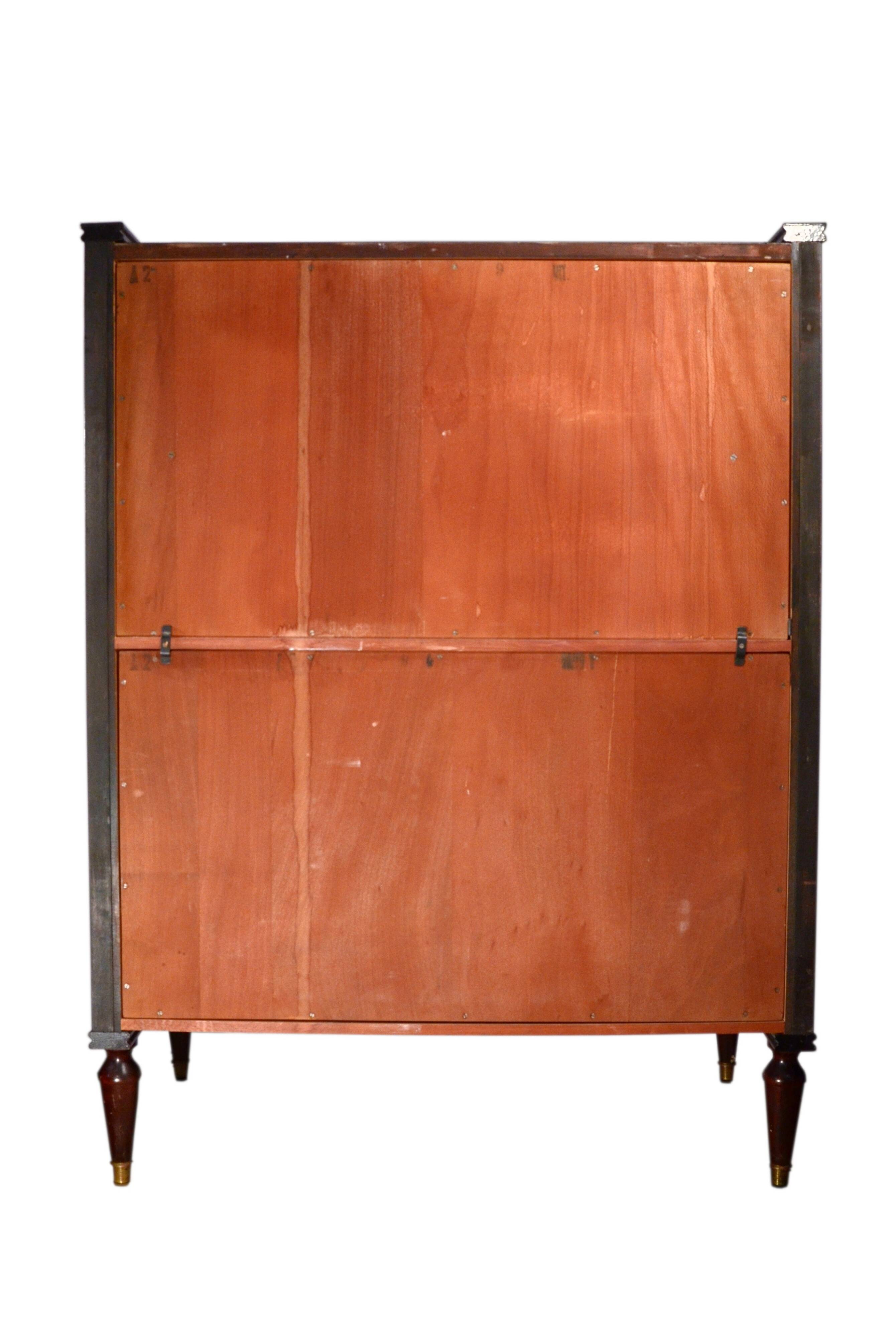 Display cabinet or bar cabinet in mahogany, 1970s