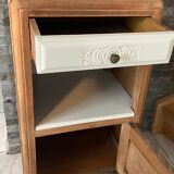 Art Deco bedside, grey marble