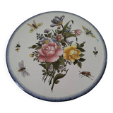 Decorative earthenware plate signed Charolles