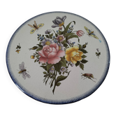 Decorative earthenware plate signed Charolles