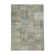 Handwoven Anatolian Contemporary 173 cm x 247 cm Grey Patchwork Carpet