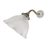 Holophane brass and porcelain glass