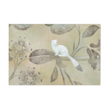Painted canvas representing ermines. Contemporary Work.