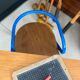 Blue desk and school chair set  design Jacques Hitier