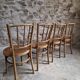 Set of 4 Fischel bentwood bistro chairs, Czechoslovakia, circa 1930–1950.
