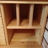 Scandinavian secretary in waxed pine