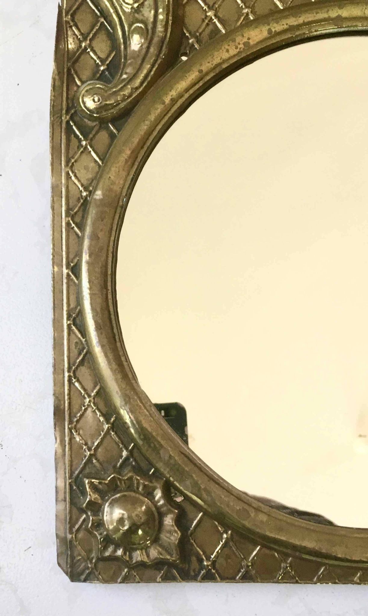 Miroir vintage cadre en laiton