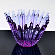 Vase - Large Purple Crystal Cup • Vintage • Cristallerie de Bayel • 1950