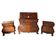 Dutch Baroque Triptych 1920s – Dressing Table and Pair of Inlaid Bedside Tables
