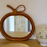 Mirror Apple rattan & bamboo