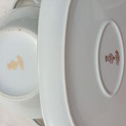 Serving dishes and soup bowl in luxury porcelain of the compagnie nationale