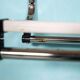 Vintage Scandinavian tubular coat rack from the 1960s.