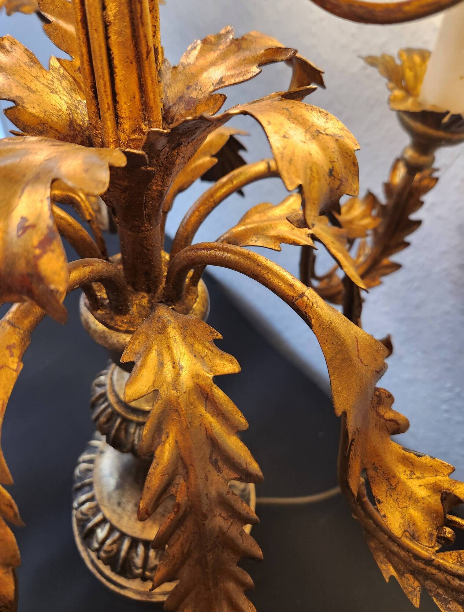 Antique gilded hand-forged hand-carved Florentine Louis XV, Italy