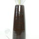 Vase ceramic flowers and brown glass