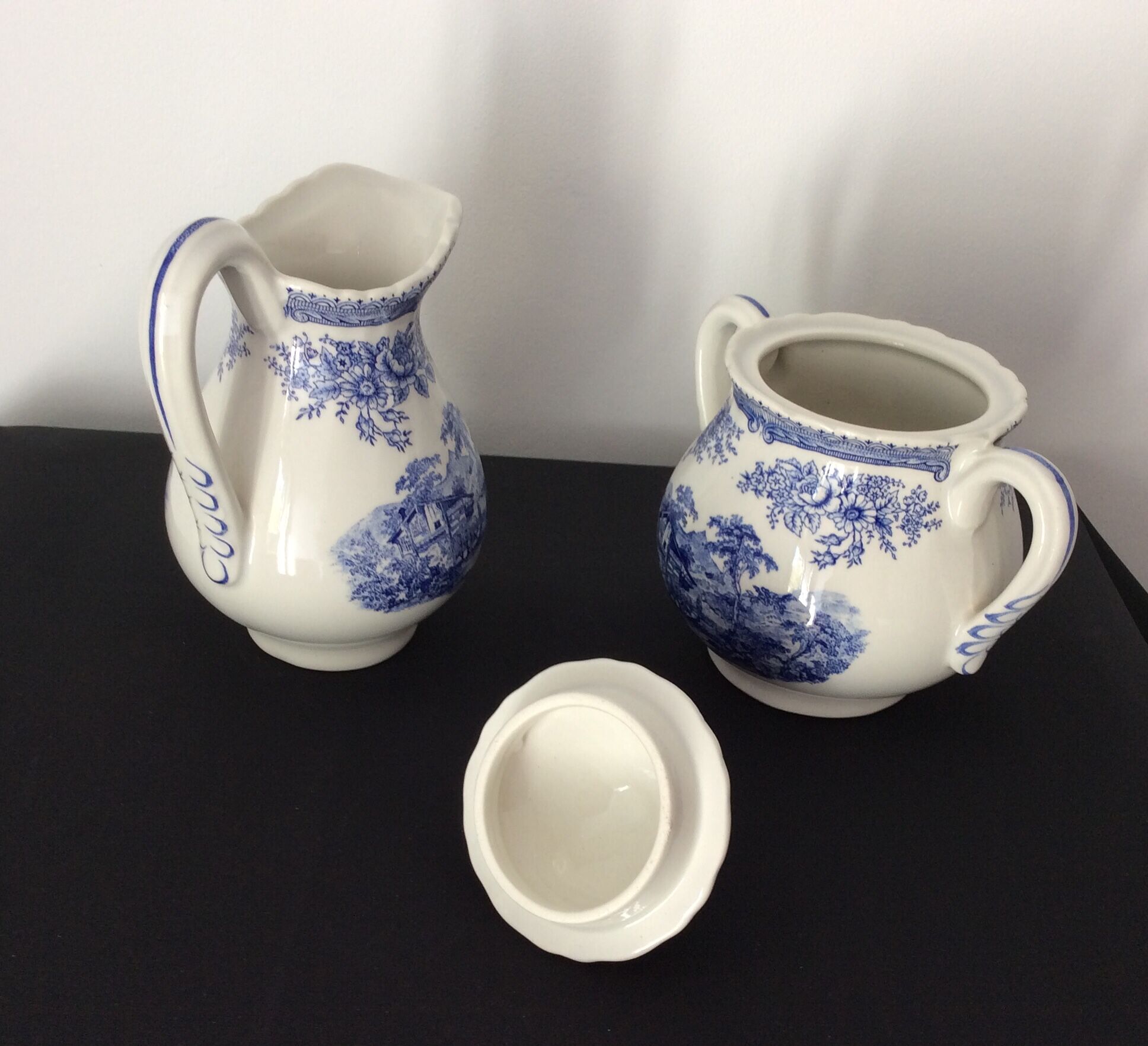 Milk pot and sugar maker KG LUNEVILLE "Tradition" Special Grand Feu (lack coffee maker)