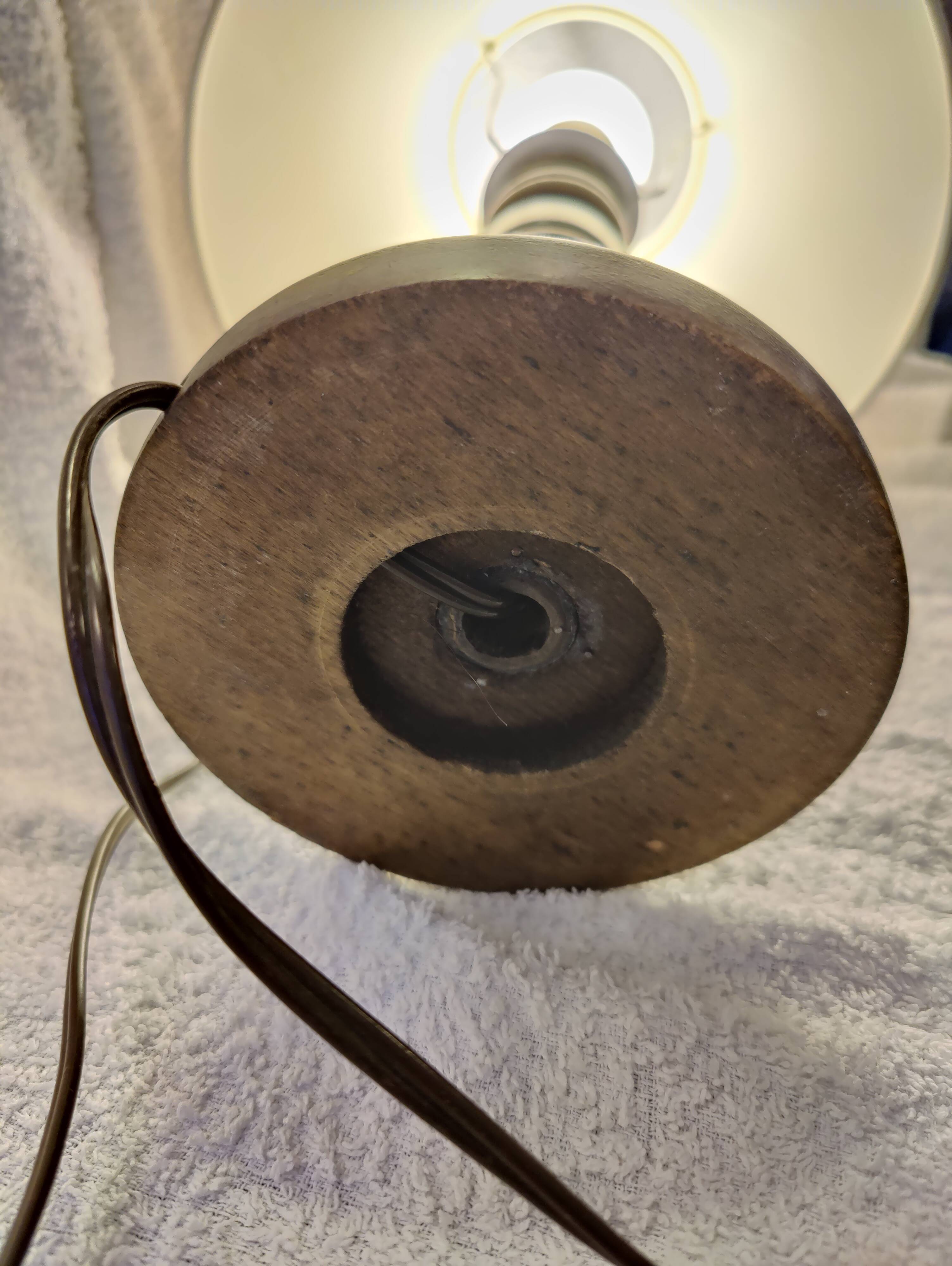 Basque style turned wood bedside lamp Charles Dudouyt taste