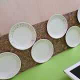 6 assiettes plates Luneville