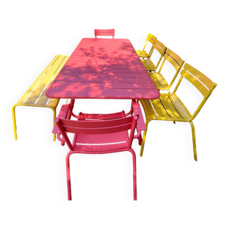 Fermob table, chairs and garden bench