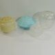 Set of 4 tulip globes vintage glass lampshades from the 70s-80s – Opaline b