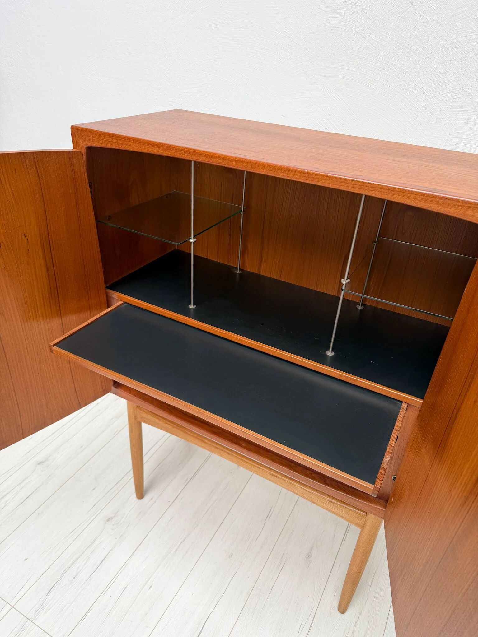 1950s vintage Torbjørn Afdal teak 'Bacchus' bar cabinet Norway