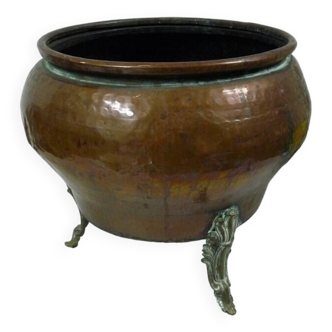 large cauldron - planter - pot cover - copper
