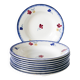 Set of 9 Digoin Sarreguemines soup plates, Mary-Lou model, 1940