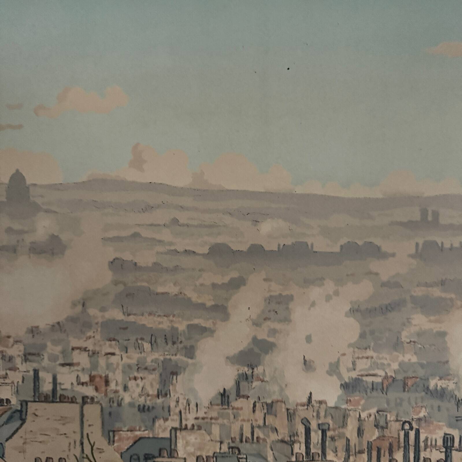Lithograph by Henri Rivière, Parisian Landscapes, Paris seen from Montmartre