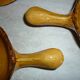 Lot de 4 poêlons valflam vintage en terre cuite