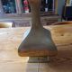 Bronze lamp and dark brown fabric shade