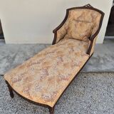 Chaise longue decorated with butterflies in Louis XVI style from the Napoleon III period