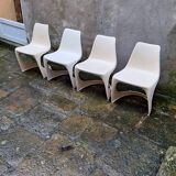 Set of 4 plastic chairs by Steen Ostergaard for Cado