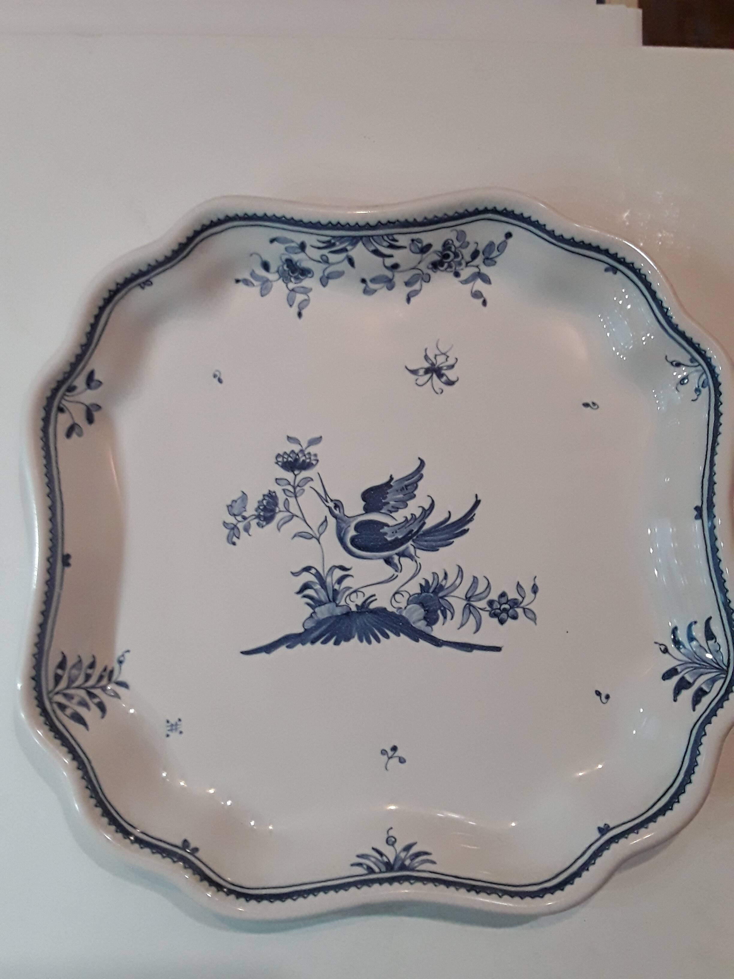 Assiette carrée BONDIL Moustiers