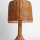 Grand lampadaire en rotin naturel