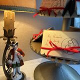 Antique porcelain marquis figurine lamp, 1940