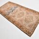 4x8 Brown Cream Geometric Vintage Rug, 112x241Cm