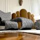 Armchair set and footrest vintage design line Roset Zen