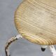 Tabouret pivotant blanc industriel vintage
