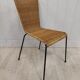Lot de 10 chaises vintage osier et métal