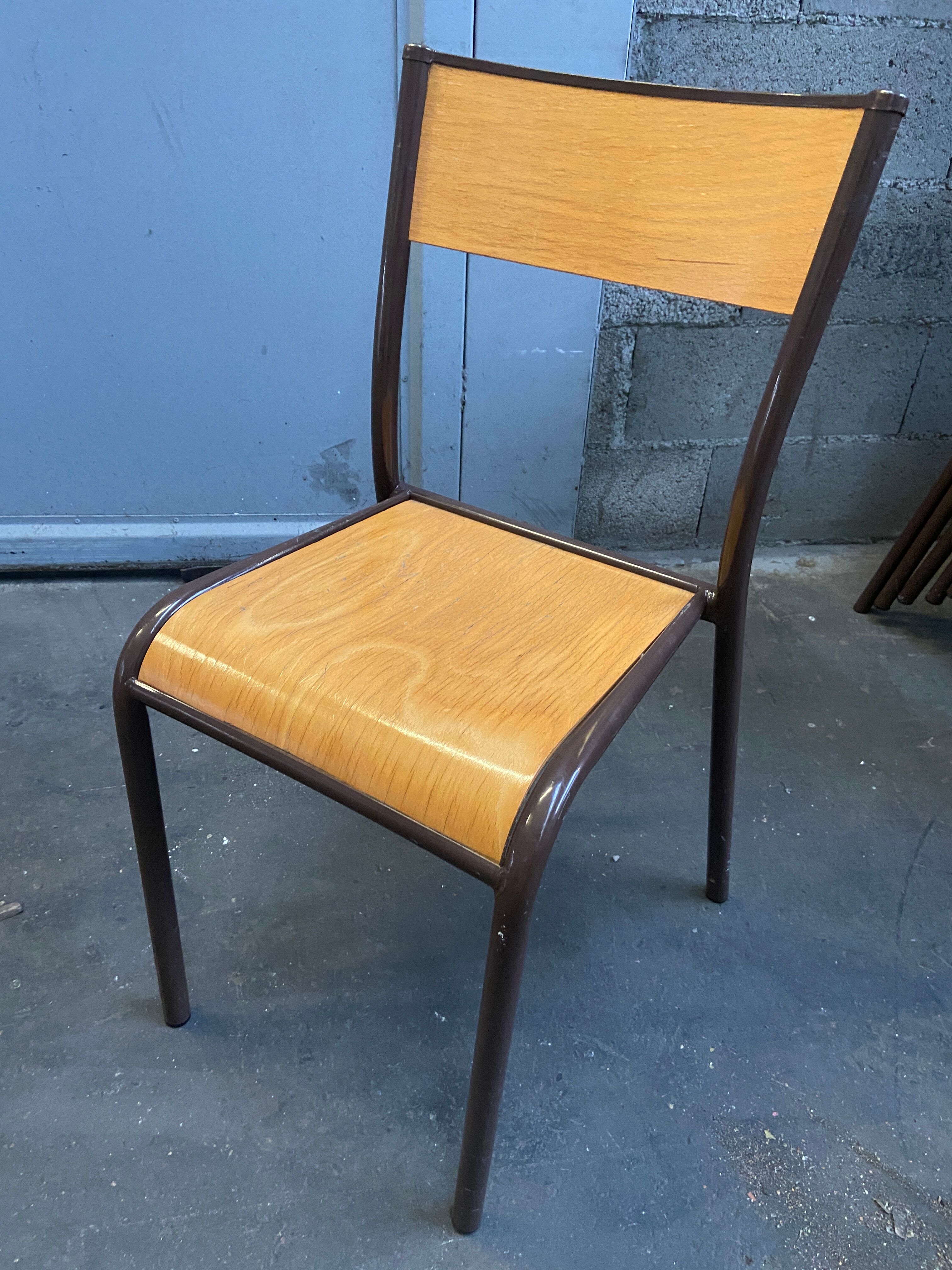 6 vintage school chairs