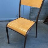 6 vintage school chairs