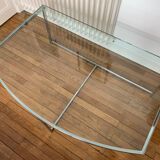 Glass and chrome coffee table