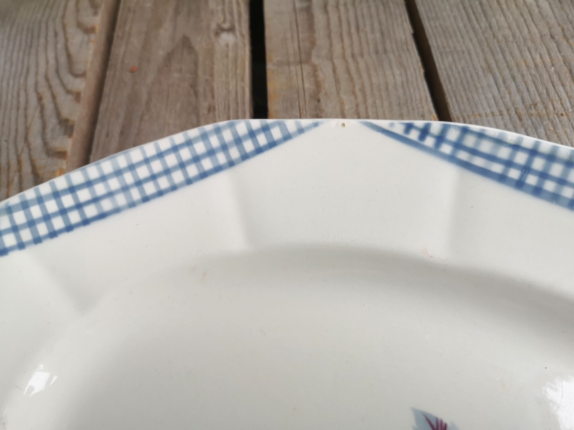 Oval dish Digoin Sarreguemines collection Josiane