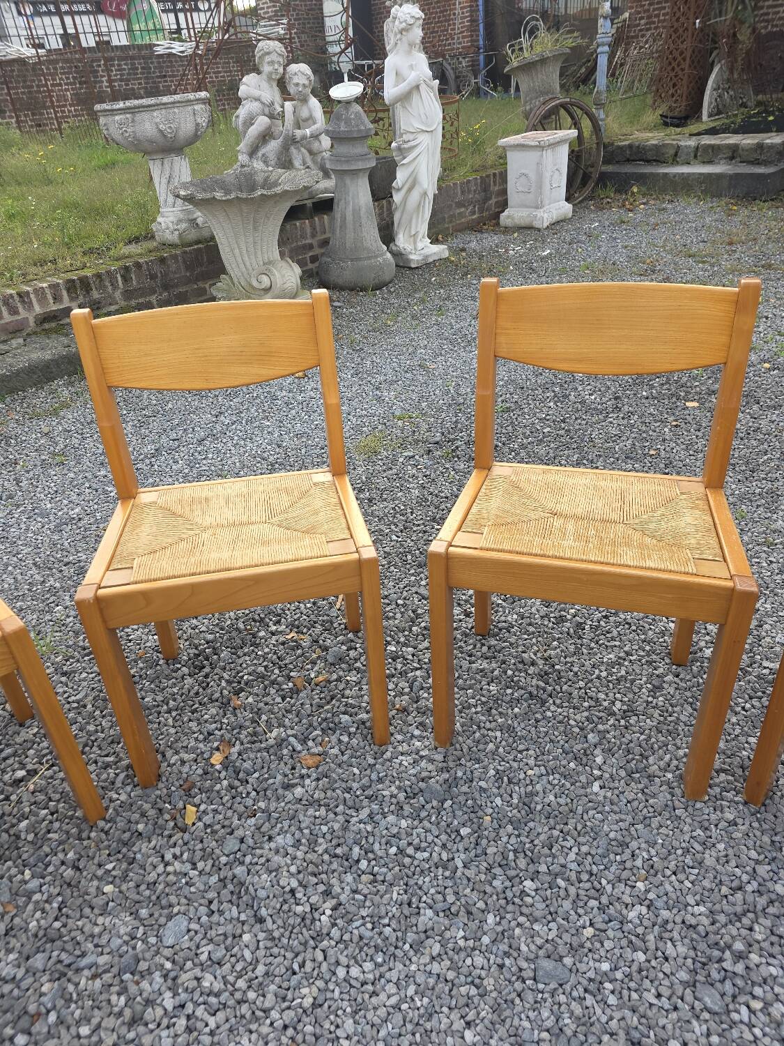 6 chaises vintage en orme maison Regain années 60