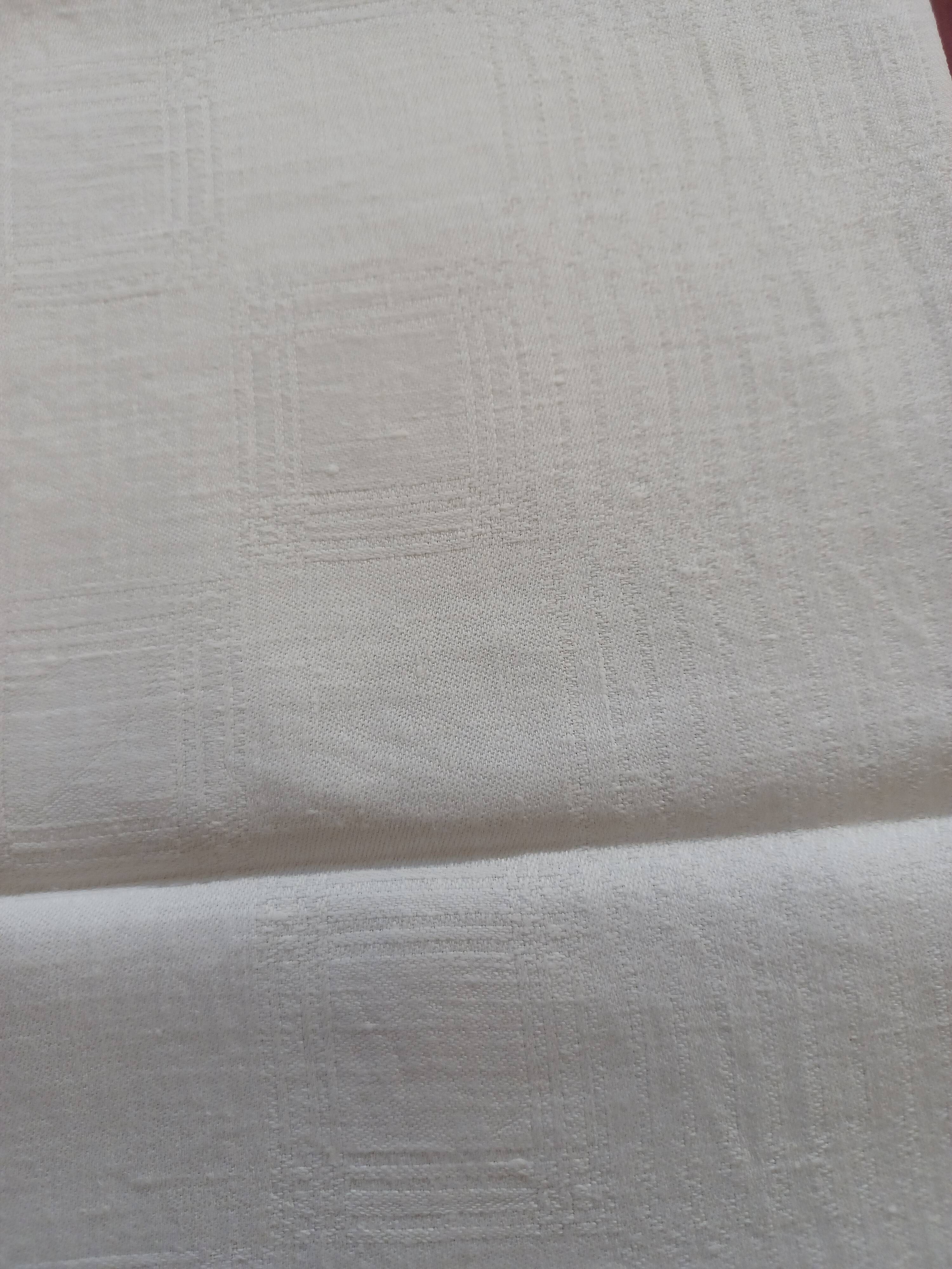 White linen damask napkins Monogram JM
